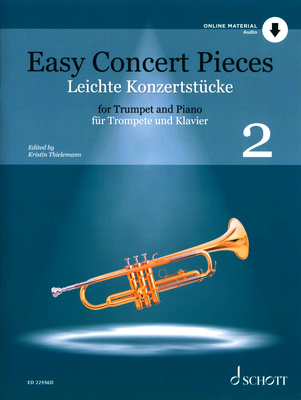 Schott Easy Concert Pieces Trumpet 2 klasikinio trimito literatūra