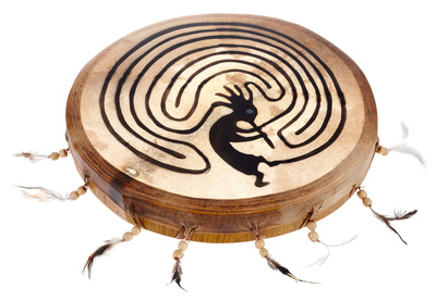 Terre Shaman Drum 35cm Kokopelli