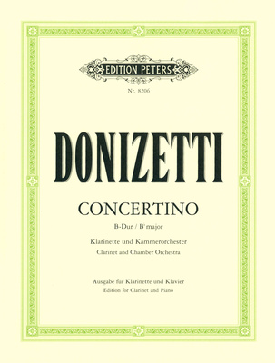 Edition Peters Donizetti Concertino B-Dur klarneto literatūra