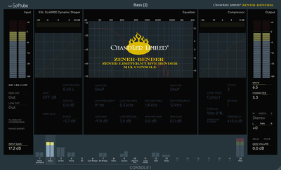 Softube Chandler Zener-Bender Console1 garso efektų programinė įranga