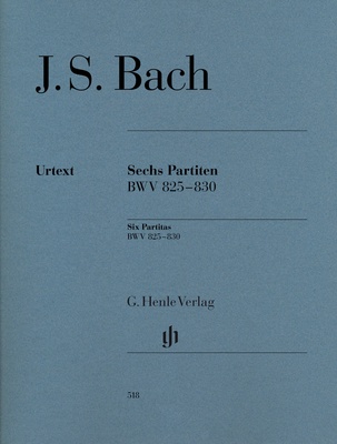 Henle Verlag Bach Sechs Partiten BWV825-830 klasikinė fortepijono literatūra