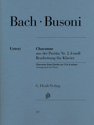 Henle Verlag Bach/Busoni Chaconne d-moll fortepijono literatūra