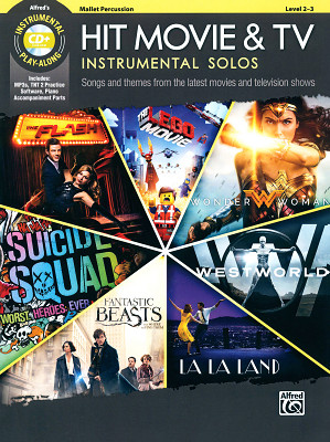 Alfred Music Publishing Hit Movie & TV Solos Mallets perkusijos natų knyga