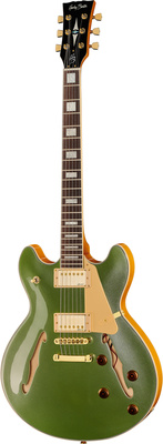 Harley Benton HB-35Plus Metallic Green pusiau akustinė gitara