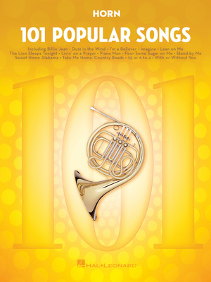 Hal Leonard 101 Popular Songs Horn dainų knyga valtornai