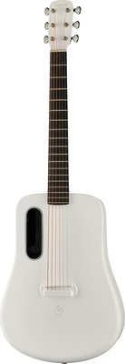 B-Stock, LAVA Music ME 2 Freeboost WH; kompakte Western Gitarre mit Tonabnehmer, ideal als Reisegitarre, die einteilige, spritzgegossene AirSonic