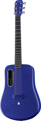B-Stock, LAVA Music ME 2 E BL; kompakte Western Gitarre mit Tonabnehmer, ideal als Reisegitarre, die einteilige, spritzgegossene AirSonic