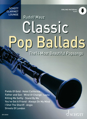 Schott Classic Pop Ballads klarneto dainų rinkinys