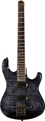 B-Stock, Harley Benton Dullahan-AT 24 TBK, Headless E-Gitarre; Korpus: Mahagoni; Decke: geflammtes Ahornfurnier; Hals: Ahorn; Ebenholz Griffbrett;