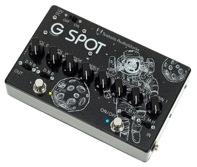 B-Stock, Tsakalis AudioWorks Gravity Spot Dual Tube Overdrive/Distortion; Effektpedal für E-Gitarre & Bass; Vollröhren Dual High Gain