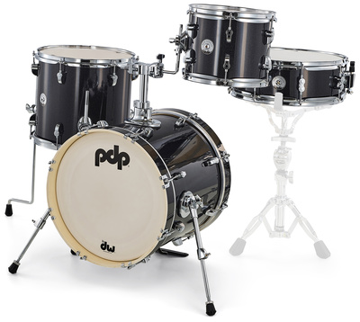 DW PDP New Yorker Shell Set Black būgnų korpusų komplektas