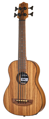 Kala U-Bass Zebrawood 4 NT basa ukulele