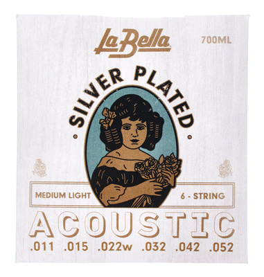 La Bella 700ML Silver Plated akustinės gitaros stygos