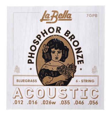 La Bella 7GPB Phosphor Bronze Bluegrass akustinės gitaros stygos