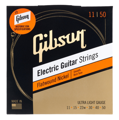 Gibson Flatwound Ultra Light plokščiosios elektrinės gitaros stygos
