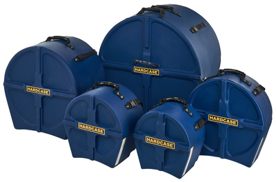 Hardcase HRockFus3 F.Lined Set D.Blue mušamųjų instrumentų dėklų komplektas