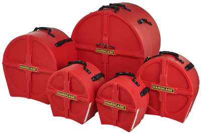 Hardcase HFUSION2 F.Lined Set Red mušamųjų instrumentų dėklas