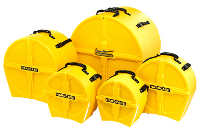 Hardcase HFUSION2 F.Lined Set Yellow mušamųjų instrumentų dėklai