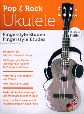 Elisabeth Pfeiffer Ukulele Fingerstyle Etüden pažengusiųjų mokomoji literatūra ukulelei