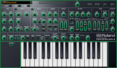 Roland Cloud System-1 virtualus instrumentas  