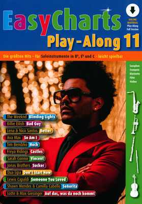 Music Factory Easy Charts Play-Along 11 dainų knygos fleitai