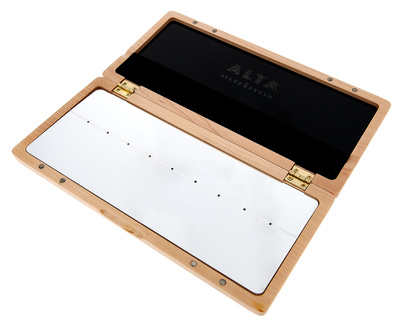 Silverstein Reed Case Wood Silver Plate 10 liežuvėlių dėklas  