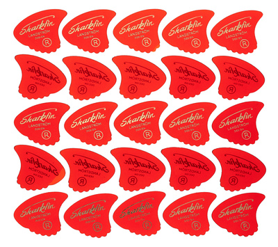 Sharkfin Pick Goldprint Soft Red 25
