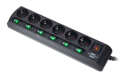 Brennenstuhl 6-Way Socket Device Switchs BK daugiavaisis lizdas