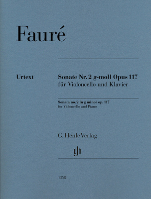 Henle Verlag Fauré Cellosonate Nr.2 violončelės natos