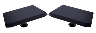 Studio Desk Orbit Speaker Shelves Black garsiakalbių lentynos
