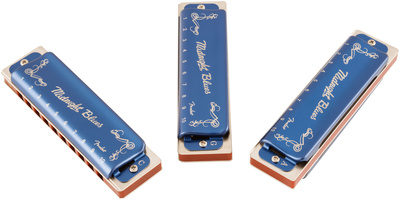 Fender Midnight Blues 3 Pack diatoninės lūpinės armonikėlės  