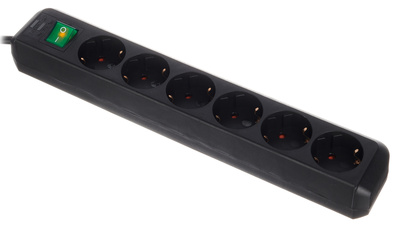 Brennenstuhl Eco-L 6 Way Split Sw 1,5m BK multi lizdas