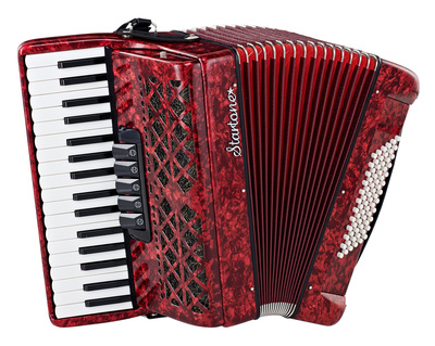 Startone Piano Accordion 72 Red MKII pianinis akordeonas