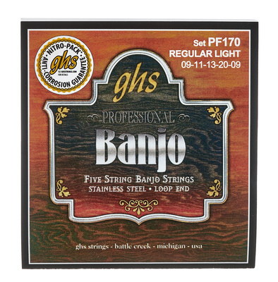 GHS PF170 5-String banjo stygų komplektas