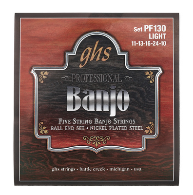 GHS PF130 5-String banjo stygų komplektas