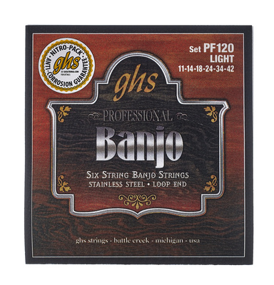 GHS Professional PF120 banjo stygų komplektas