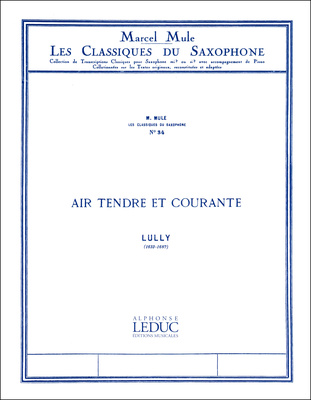 Alphonse Leduc Lully Air Tendre Et Courante saksofono natų literatūra