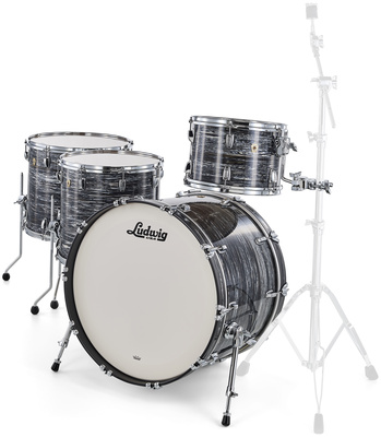 Ludwig Classic Maple 4 vnt. 24" Black O būgnų korpusų komplektas