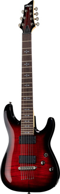 Schecter Demon-7 Crimson Red Burst 7-stygė elektrinė gitara