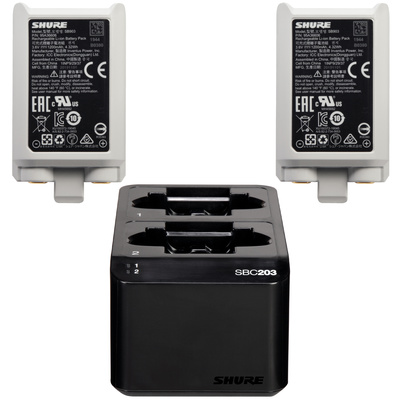 Shure SLXD Two Charging Bundle baterijų ir įkroviklių komplektas