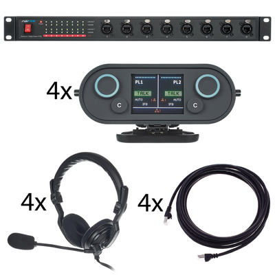 punQtum Q110 4x Dual Bundle vadu interkomu sistēmas komplekts
