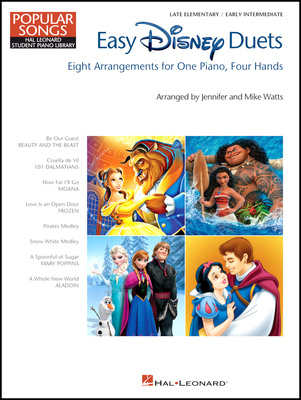 Hal Leonard Easy Disney Duets Piano fortepijono dainų knyga