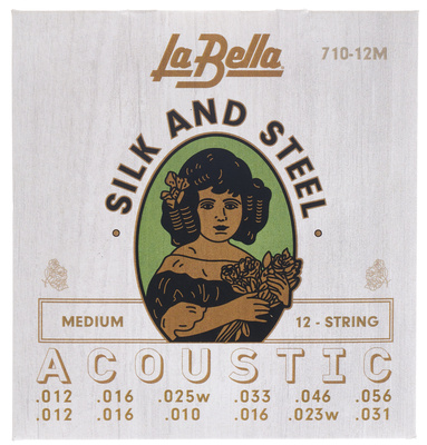 La Bella 710-12M Silk & Steel 12-stygės akustinės gitaros stygos