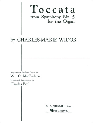 G. Schirmer Widor Toccata Symphony No.5 vargonų literatūra