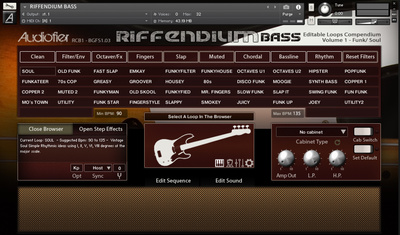 Audiofier Riffendium Bass Vol. 1 garsų biblioteka