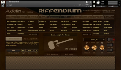 Audiofier Riffendium Vol. 1 garsų biblioteka