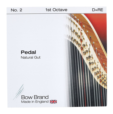 Bow Brand Pedal Nat. Gut 1st D No.2 pedalinių arfų styga