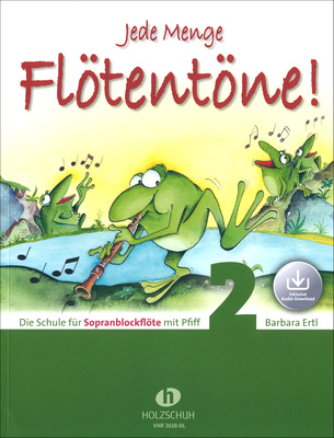 Holzschuh Verlag Jede Menge Flötentöne 2 + DL fleitos mokykla
