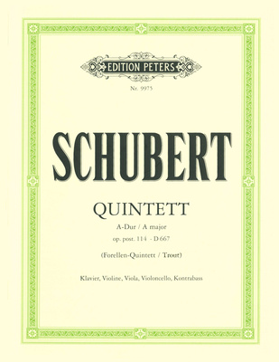 Edition Peters Schubert Forellenquintett styginių ansamblio natų knyga  