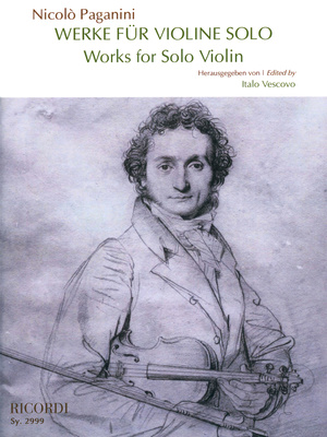 Ricordi Paganini Werke smuiko natos
